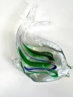 Elegante Glasfisch-Figur/ Briefbeschwerer im Murano-Stil
