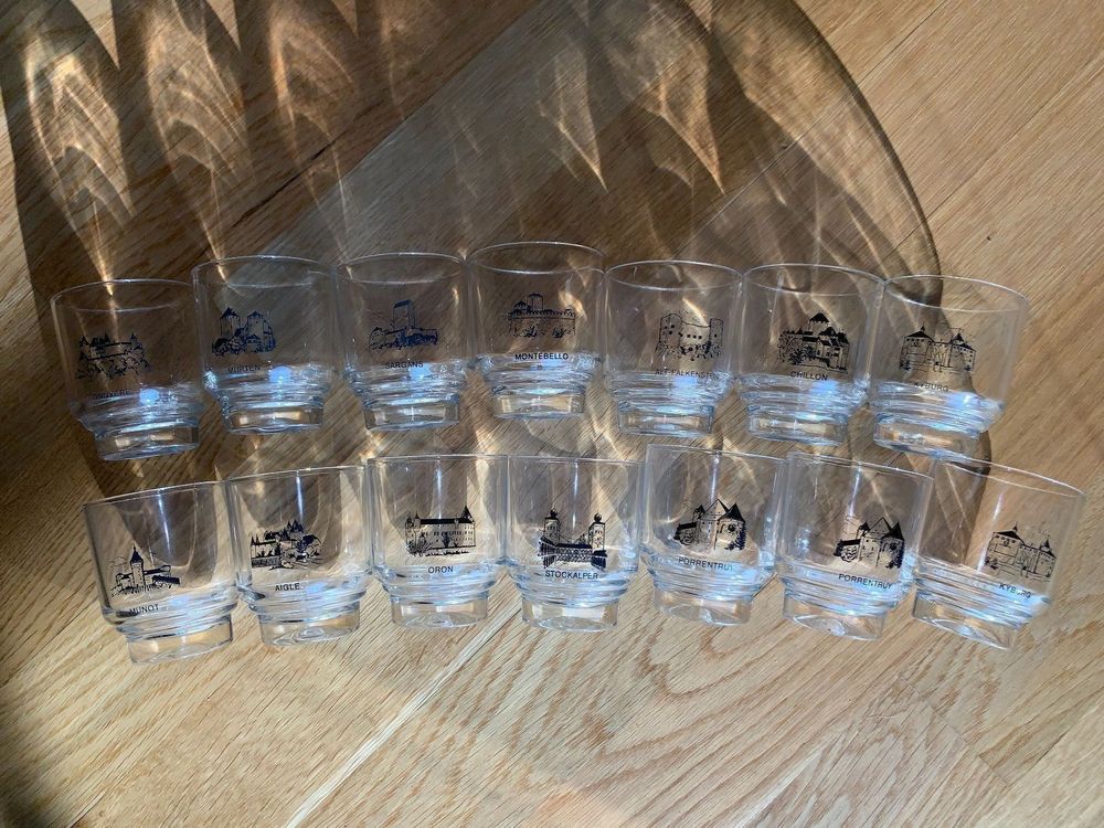 Gläser: Burgengläser - verschiedene CH Schlösser - Glas -auch Einzel – Neu (gemäss Beschreibung) aus Brugg von Gpandabaer 5