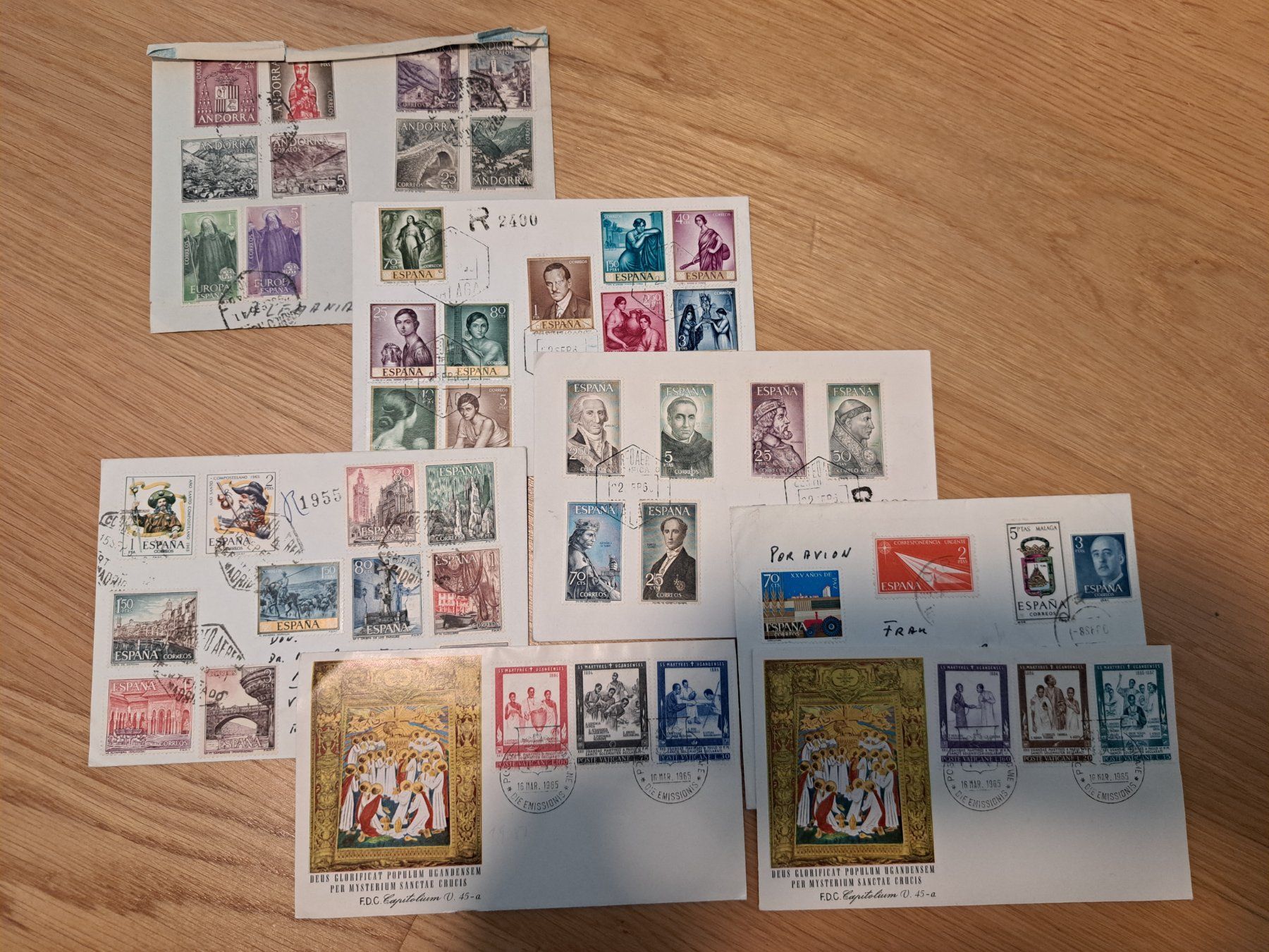 Tutti i francobolli: Briefmarken Spanien 1965 – Usato da Embrach venduto da YVBER