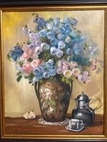 73x86/ Sully Bersot '39/ handgemaltes ÖlGemälde Blumen Vase