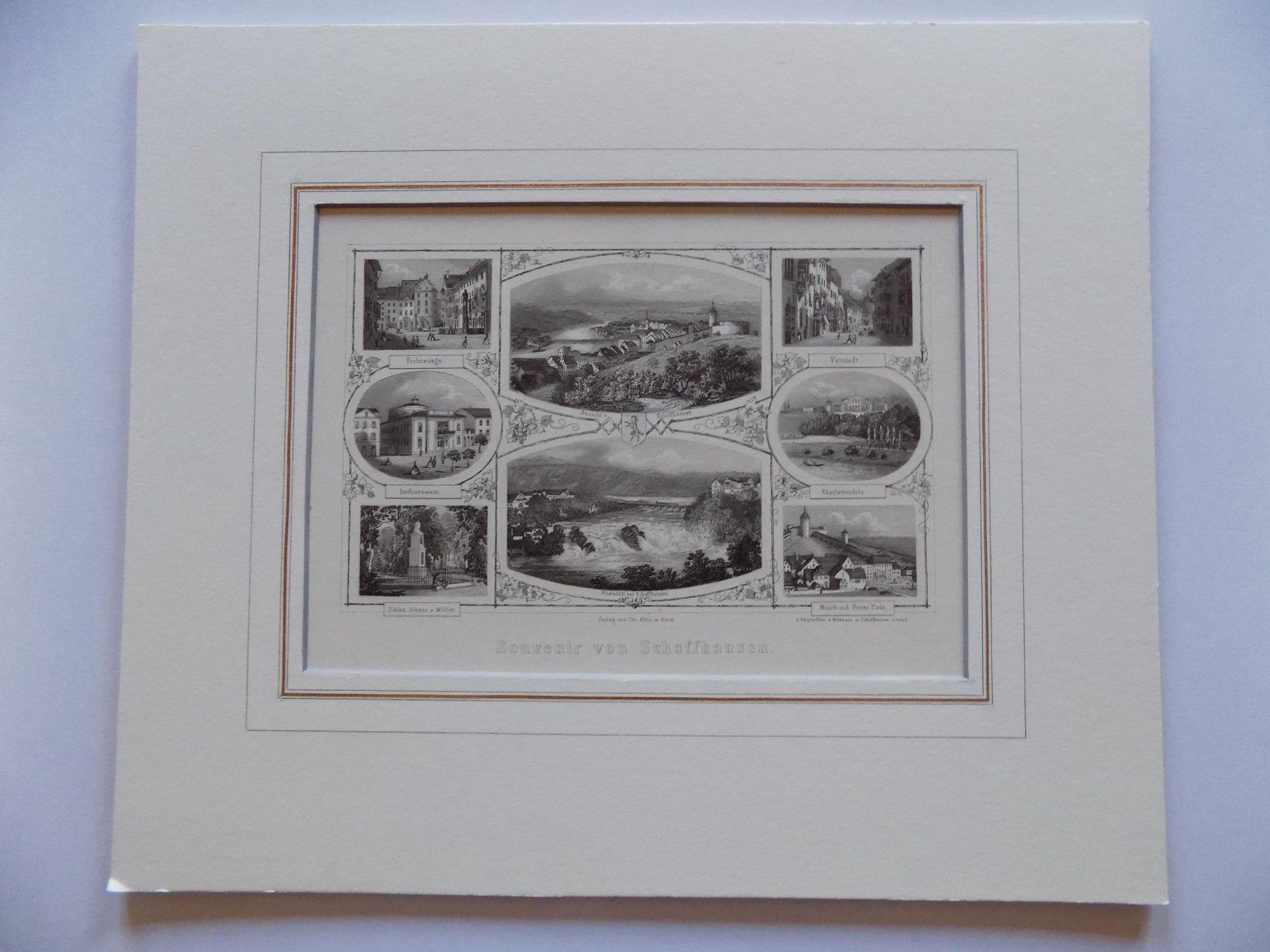 Stiche: Schafhausen Souvenirblatt Passepartout – Gebraucht aus Risch von Rischli15