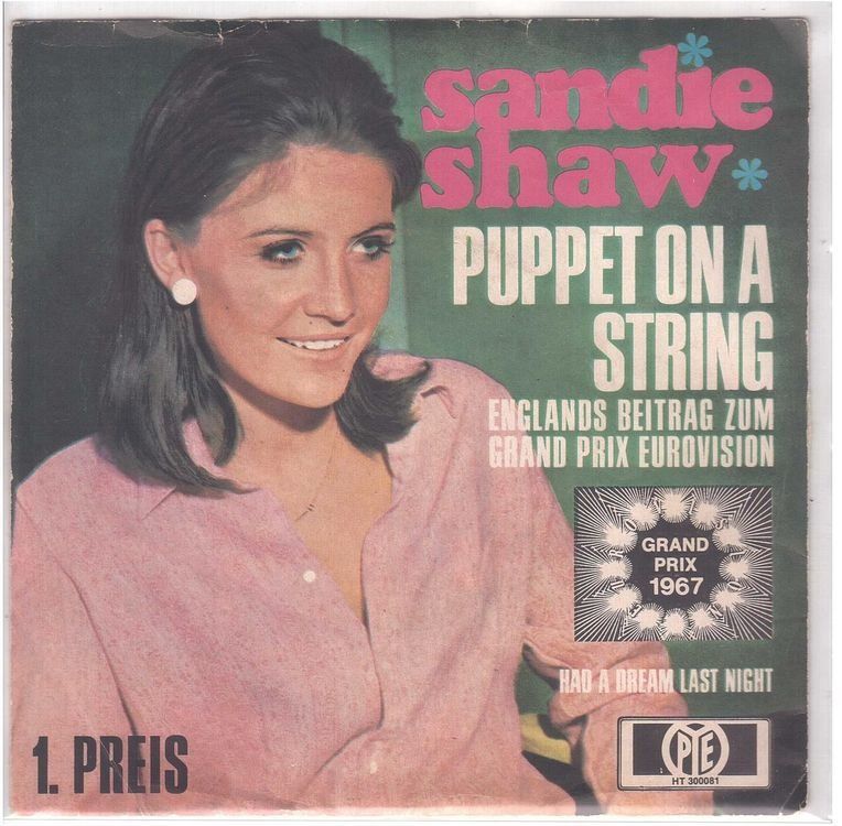 Dischi in vinile: Sandie Shaw  --  Puppet on a string   Single7 – Usato da Oberwil (Dägerlen) venduto da asteng
