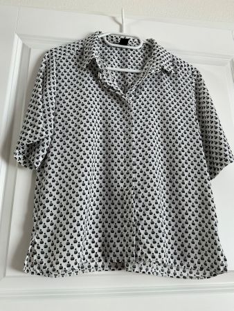 Sommer Bluse, neuwertig, Gr. 36 schwarz/weiss, bügelfrei