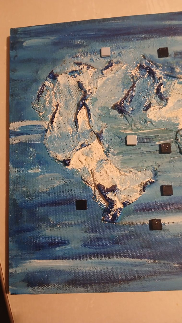 Foto & Immagini: Acrylbild, Handgemalt "Blaue Wellen" – Nuovo (secondo la descrizione) da Udligenswil venduto da Quarz2002 1