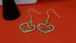 Herz Ohrringe mit Strass
