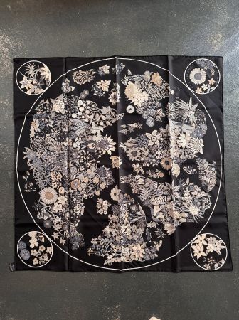 Hermès Carré 90 „Planifleurs" 100% Seide