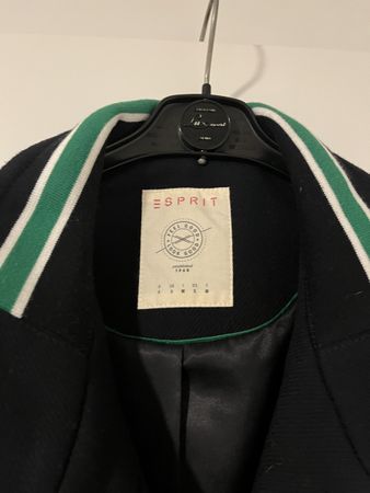 Esprit, mantello blu, lunghezza fino alle ginocchia