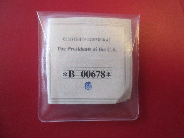 Medaglie: Medaille - Barack Obama US Präsident 2008 - versilbert – Nuovo e nell'imballaggio originale da Luzern venduto da Horoskop1 2