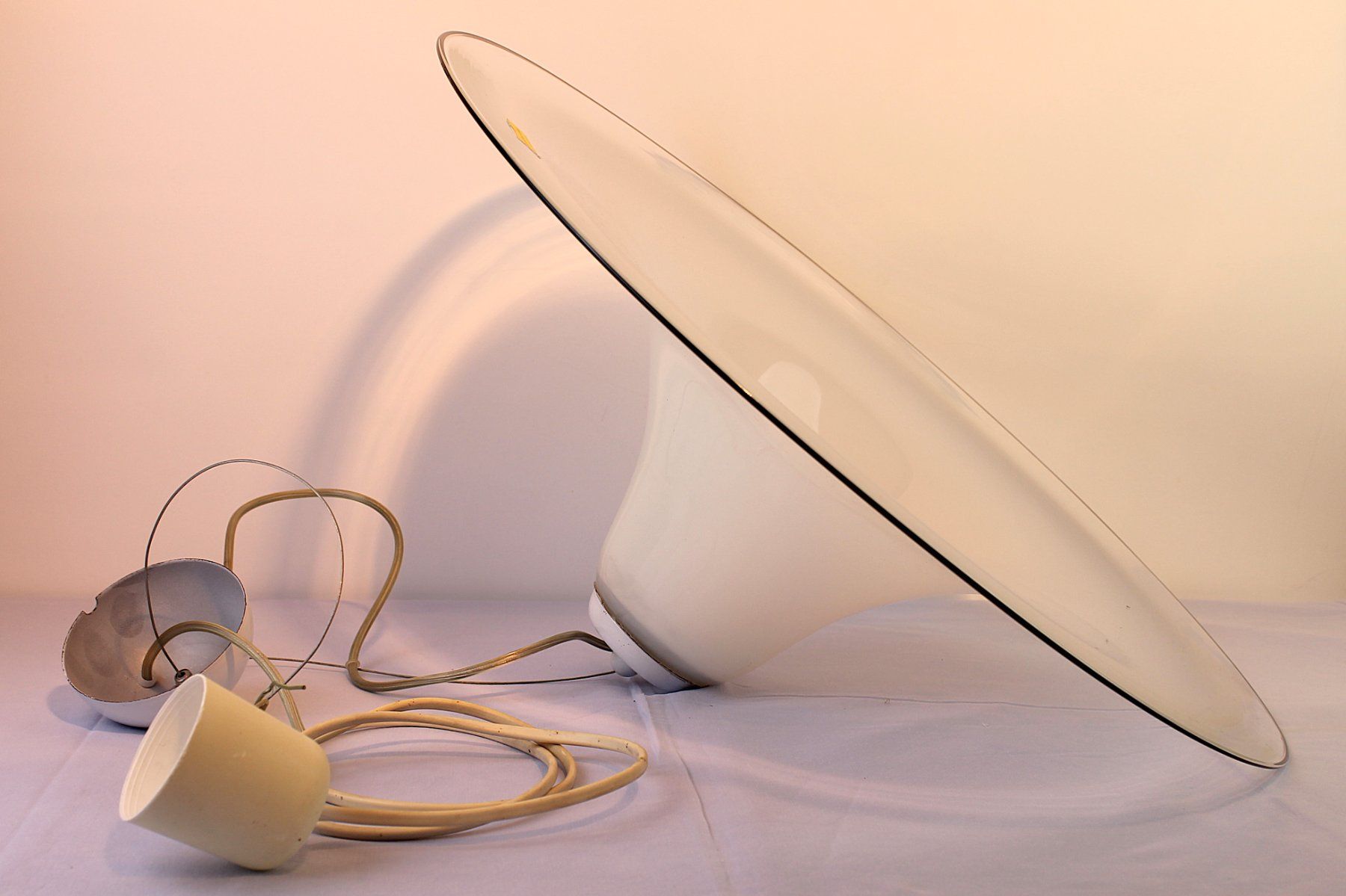 Lampadari & plafoniere: Vintage-Pendelleuchte aus Glas – Usato da Reinach BL venduto da bk_brockireinach 3