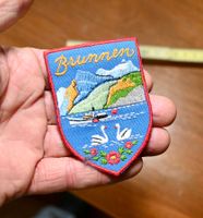 VINTAGE Badge BRUNNEN nos ST. GALLER STICKEREI