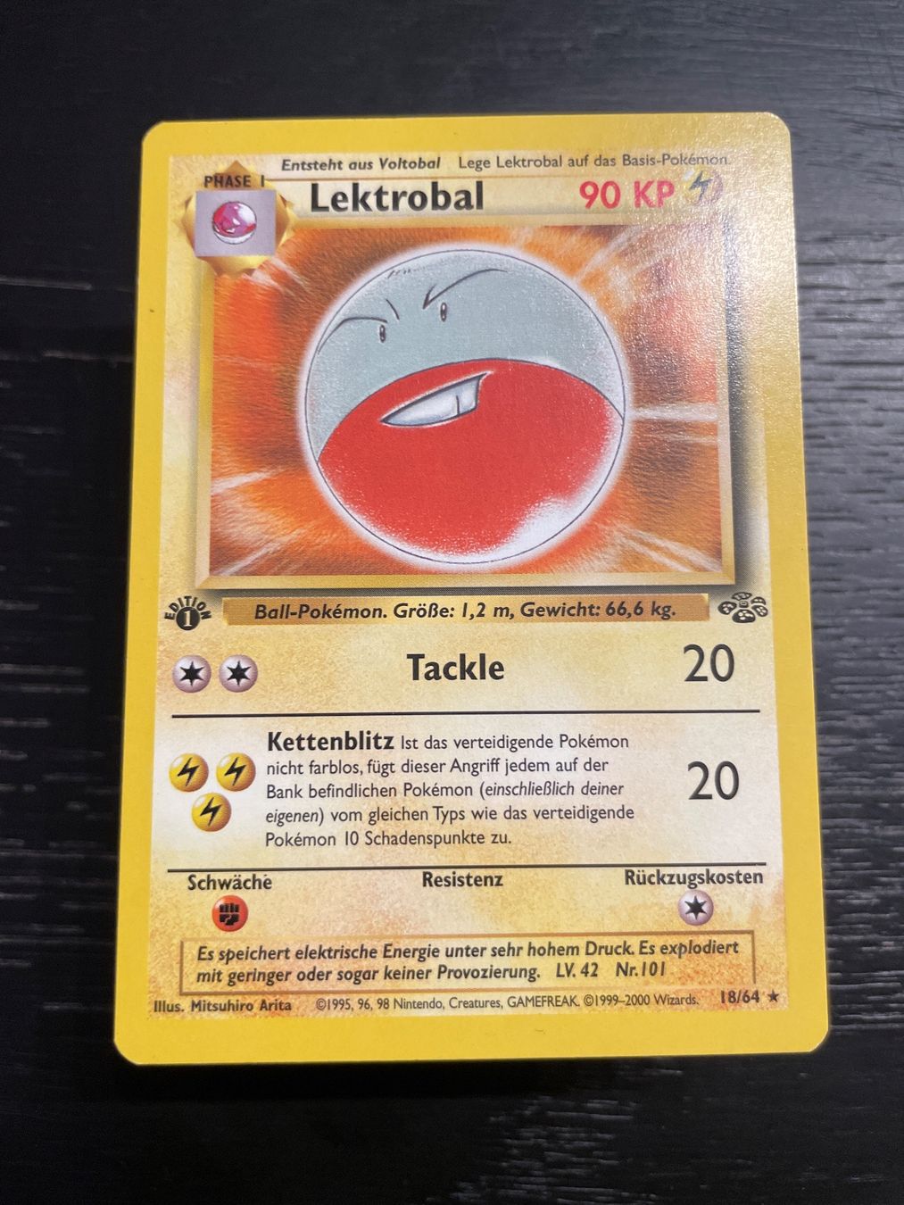 Pokémon Sammelbilder & Trading cards: Pokemon Lektrobal 18/64 jungle 1. edition – Gebraucht aus Hugelshofen von Suimosa