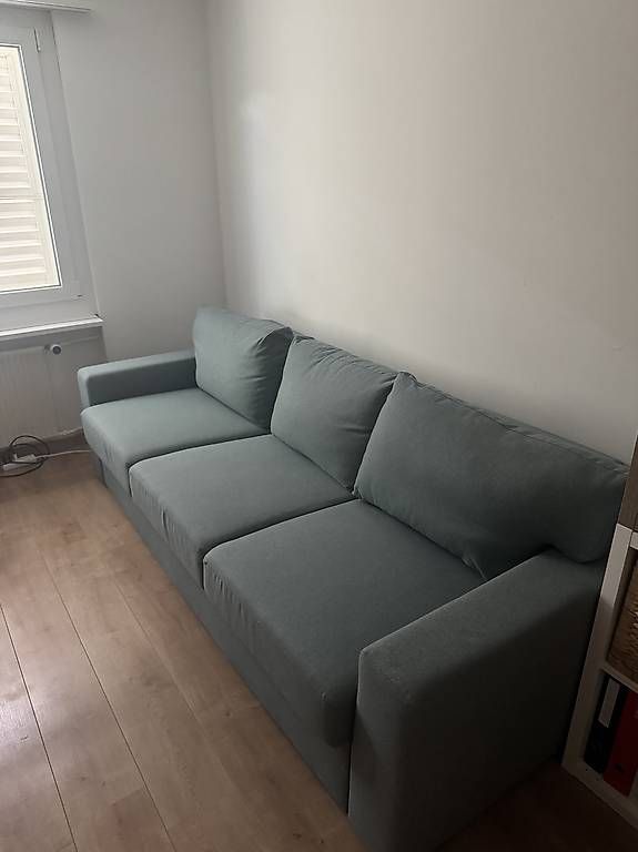 Divani: Ikea BÅRSLÖV 3er-Bettsofa, Tibbleby hell grautürkis – Usato da Lyss venduto da zbi_6xbx