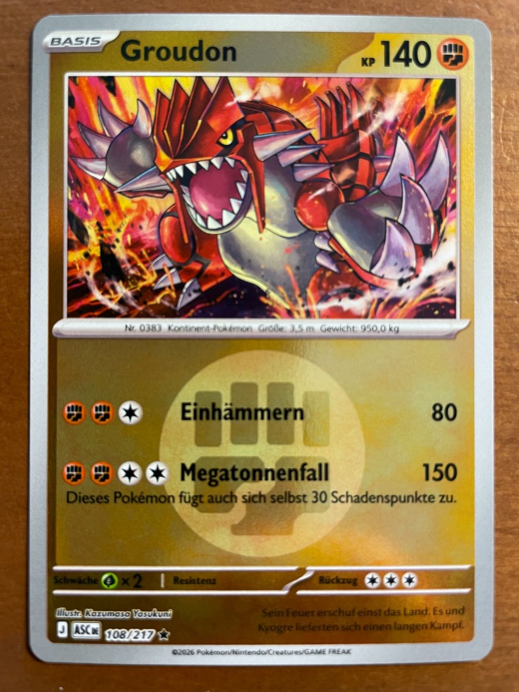 Pokémon Carte collezionabili: Pokemon Groudon Reverse (Versand gratis) – Nuovo (secondo la descrizione) da Chur venduto da Angerson
