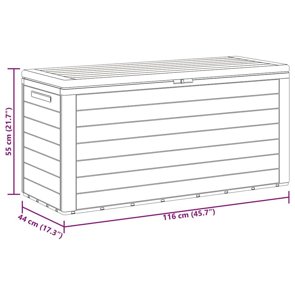 Vidaxl Box contenitori: vidaXL Gartenbox Anthrazit 116x44x55 cm – Nuovo e nell'imballaggio originale da Baar venduto da vidaxl 7