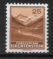 Liechtenstein Nr. 110 * Saminatal 3.1.1935