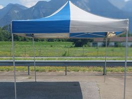 Faltzelt 3mx3m Sonnen u Regenschirm Swiss Made