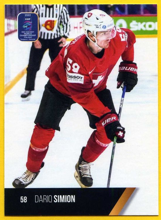 Dario Simion 58 Player Card IIHF WM 2022 Finnland Kaufen auf Ricardo