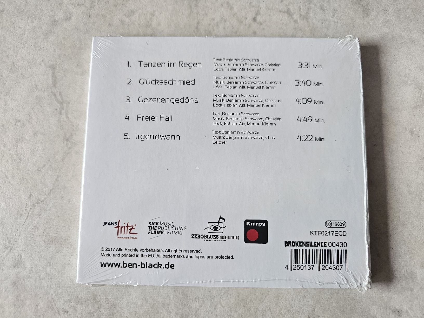 CD: Ben Black  -  Tanzen im Regen  /  Fabrikneu – Nuovo e nell'imballaggio originale da Schneisingen venduto da backstore24 1