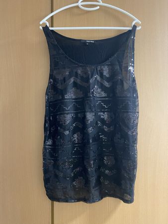 Tanktop Tally Weijl schwarz pailletten Grösse M