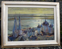 Bild Öl auf Leinwand 104x80x4 Cm