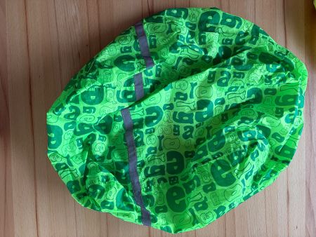 Regenschutzhülle für Rucksack grün Reflexstreifen geb...