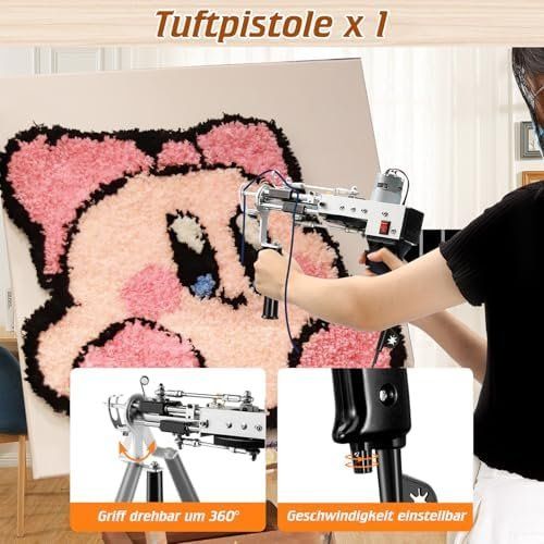 Tutte le macchine: Tufting Gun Starter Kit with 75cm Wooden Frame Complete – Nuovo e nell'imballaggio originale da Hundwil venduto da pak_b5sl 2