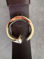 Gucci Gürtel Leder braun mit goldener Schnalle