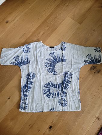 Damen Oberteil TODAY Grösse L/XL blau weiss gemustert
