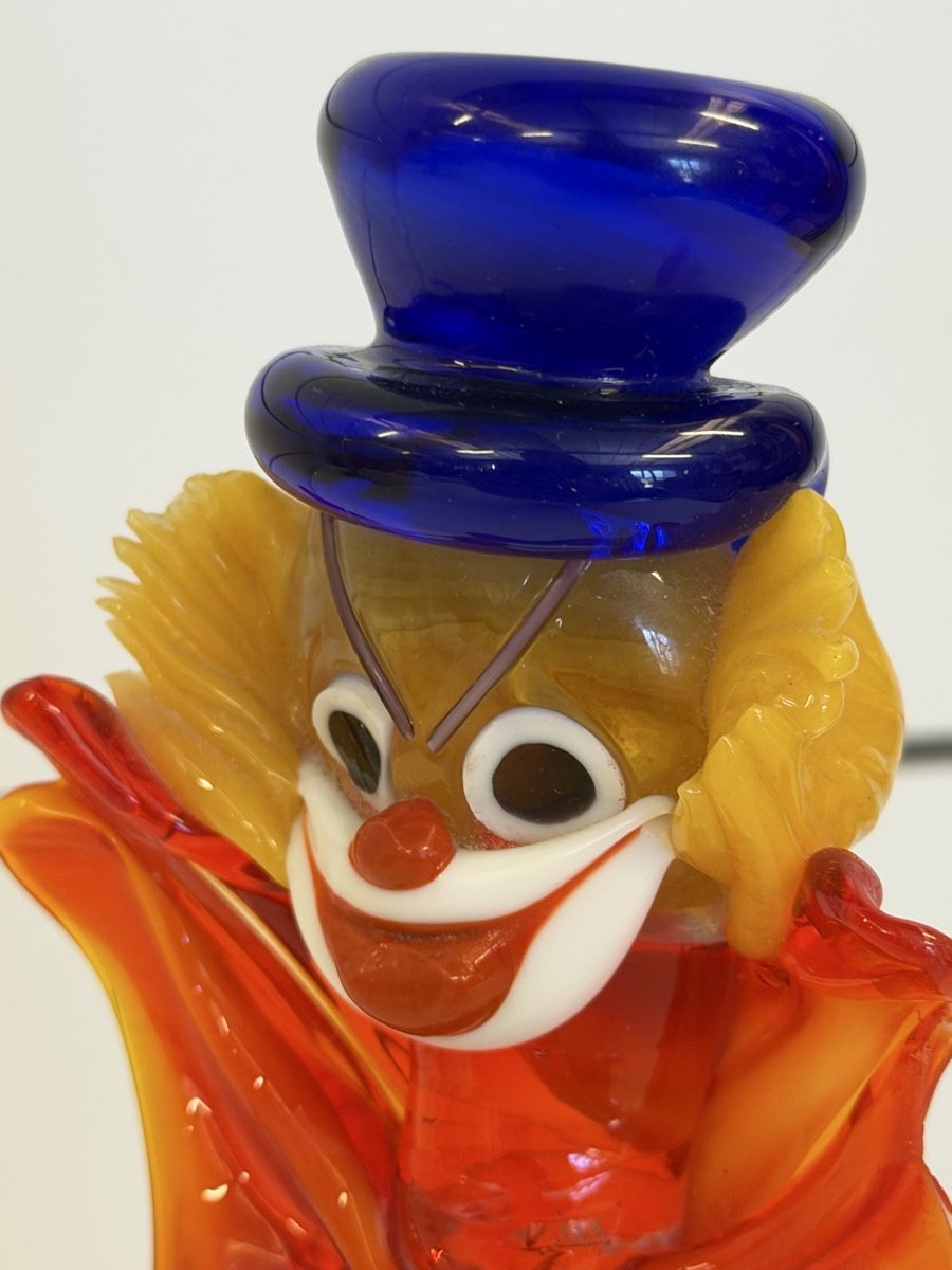 Murano Statuette: Statuette clown en verre multicolore Murano  – Usato da montreux venduto da Always-Good 9