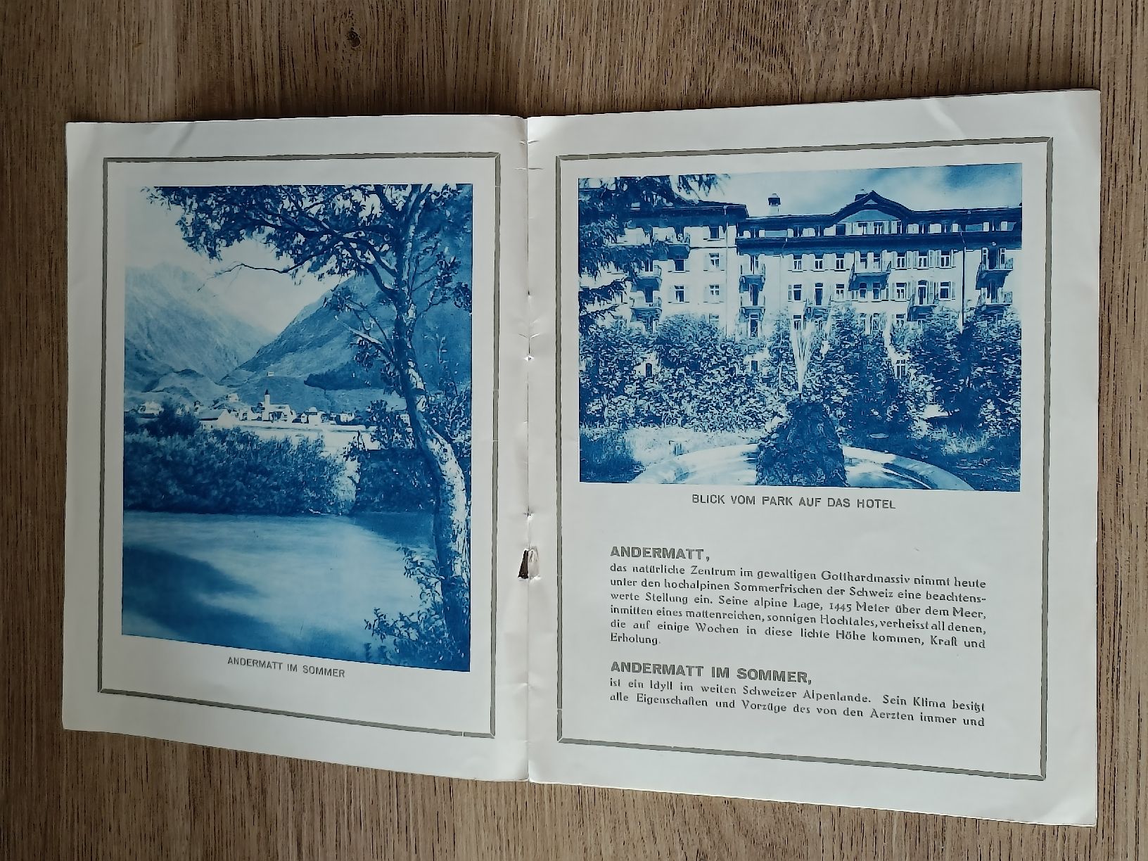 Dokumente: Alter Prospekt / Andermatt - Danioth's Grand Hotel ca. 1930 – Gebraucht aus Brugg AG von Ente015 1