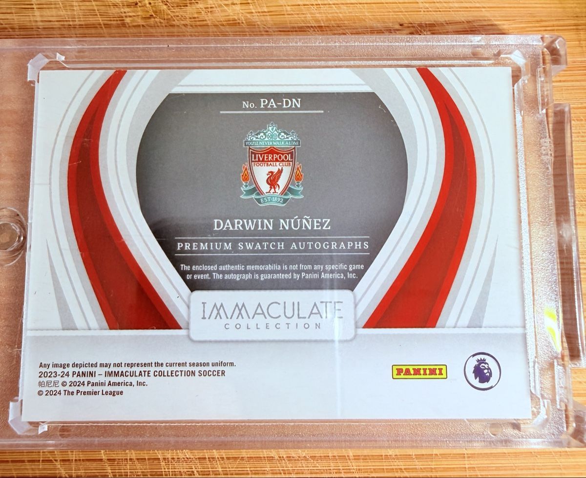 Topps Cartes à collectionner: Darwin Nunez Panini Immaculate Autograph Patch 29/95 – Neuf (Voir description) à Arisdorf par BSC85 1