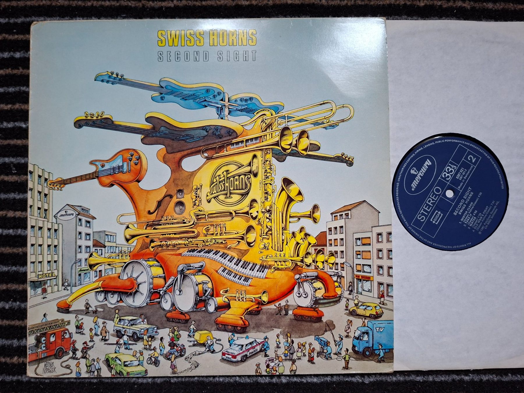 Dischi in vinile: Swiss Horns - Second Sight - LP - 1981 - Mercury Records CH – Usato da Burg AG venduto da ..machine_rec..