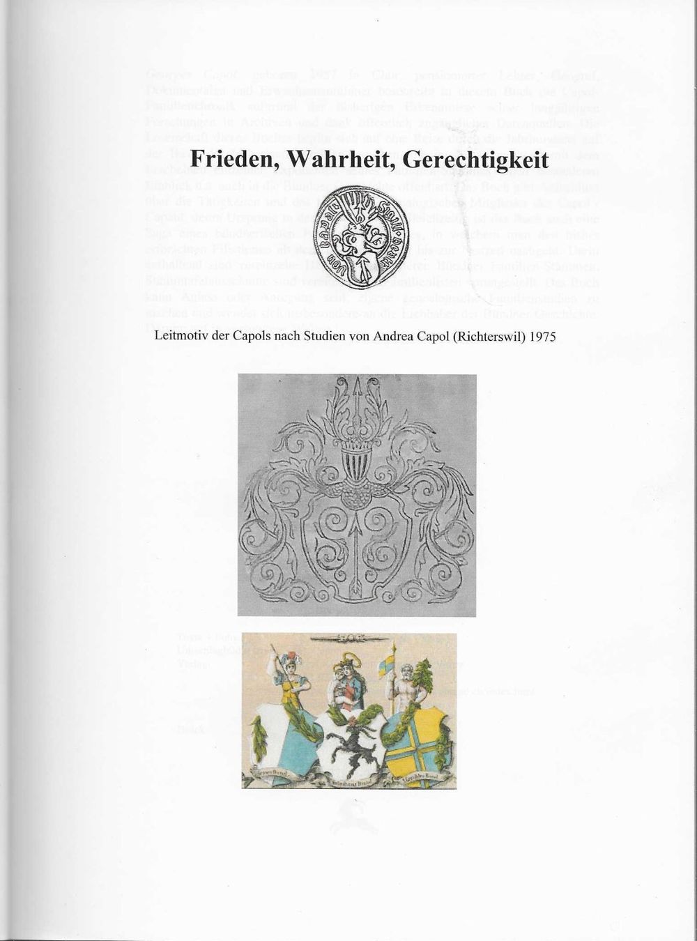Libri: Capolia Genealogische Chronik - Georges Capol – Usato da Flims - Dorf venduto da Stagediver 1