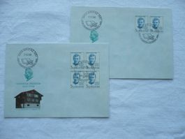1966 100. Geb. von Heinrich Federer, Brienz, 2 Briefe