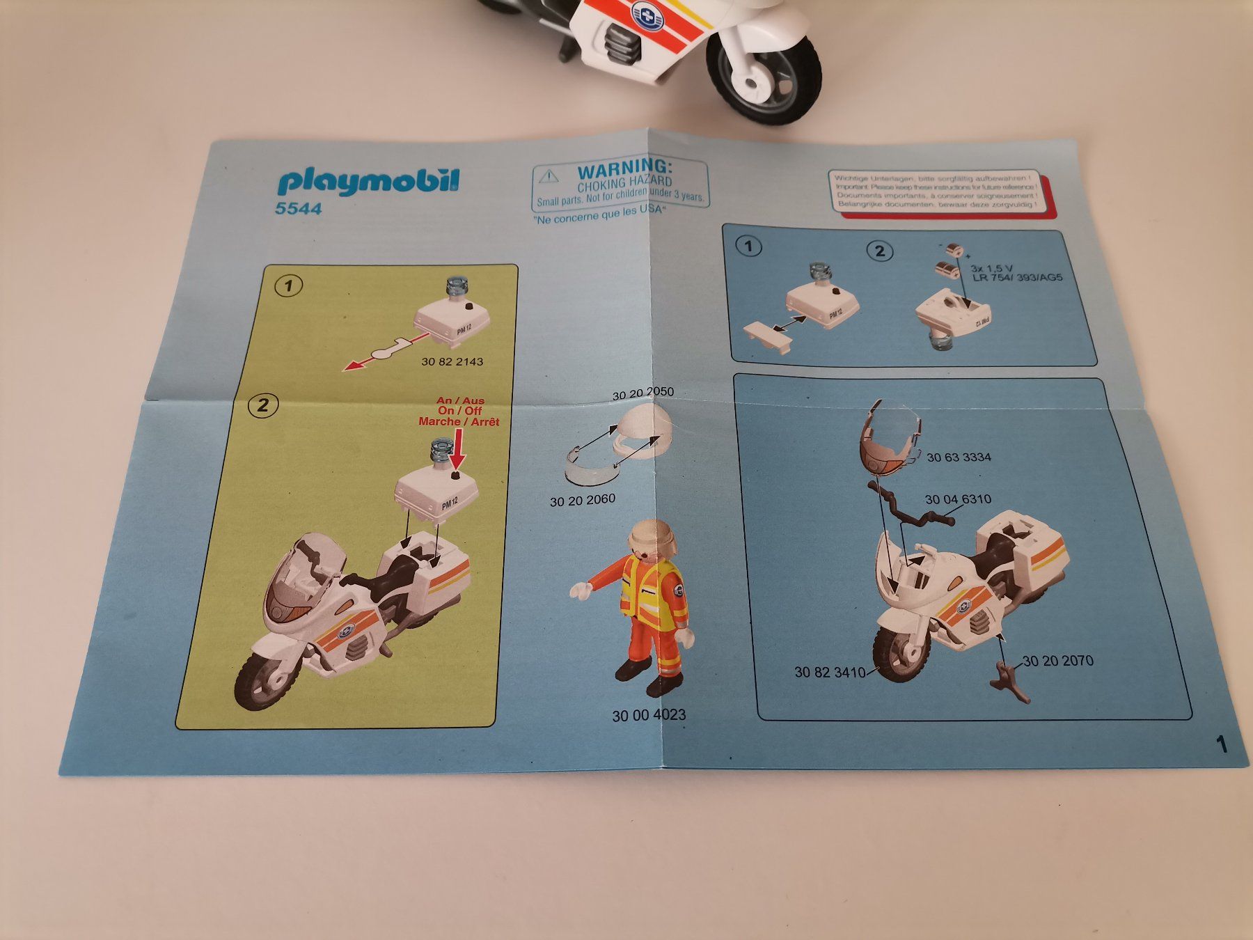 Playmobil Giocattoli: Playmobil Moto Secours référence numéro 5544 – Usato da Onex venduto da Neimad7 2
