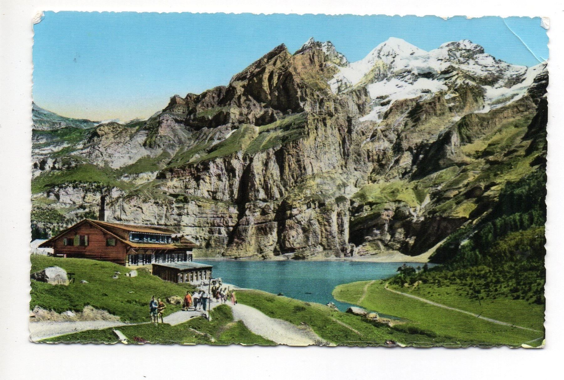 Cartoline postali: KANDERSTEG Oeschinensee - Blümlisalpgruppe – Usato da Jona venduto da philajona