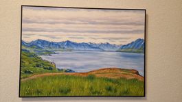 Tableau (reproduction à la main) Lac Léman Ferdinand Hodler