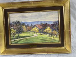 Jakob Siegenthaler Original Gemälde, Goldrahmen, Top Zustand
