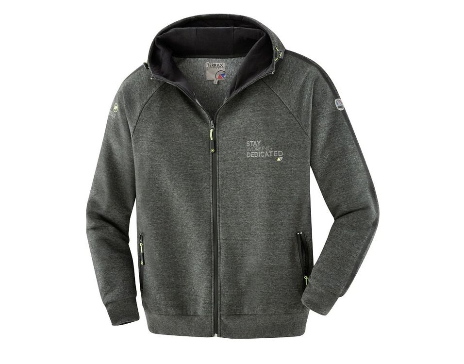 Adamo Basic XXL Sweatjacke Kapuze schwarz