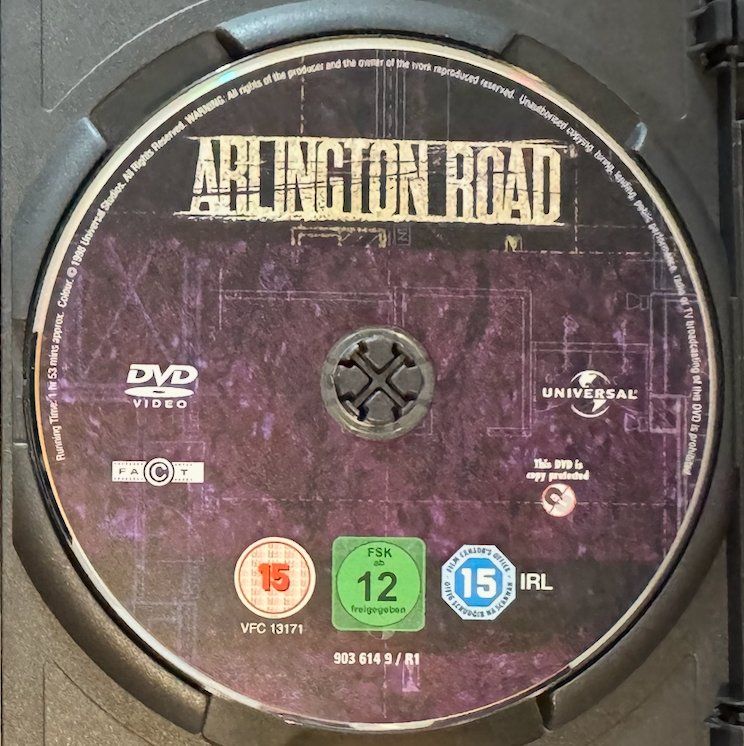 Tutti i DVDs: DVD ARLINGTON ROAD - JEFF BRIDGES - TIM ROBBINS – Usato da Wisen venduto da gigisna 1
