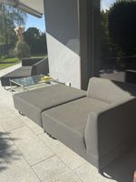 Outdoor Sofa Set Dark Grey Modular