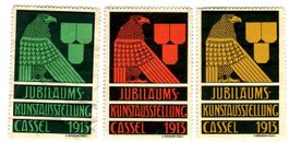 Reklamemarken "Jubiläums-Kunstausstellung Kassel 1913".