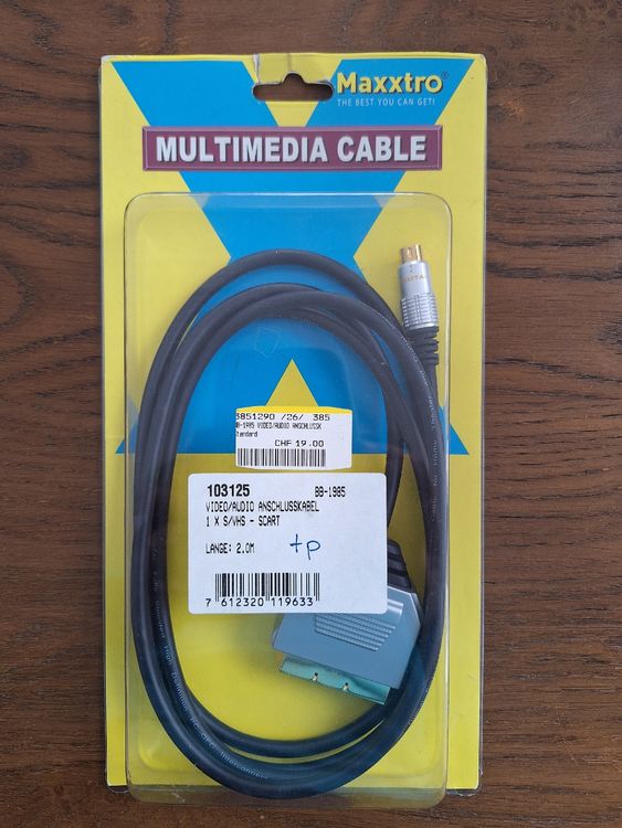 Maxxtro Multimedia Kabel, Video/Audio, S-VHS, SCART, 2m (Neu und ...