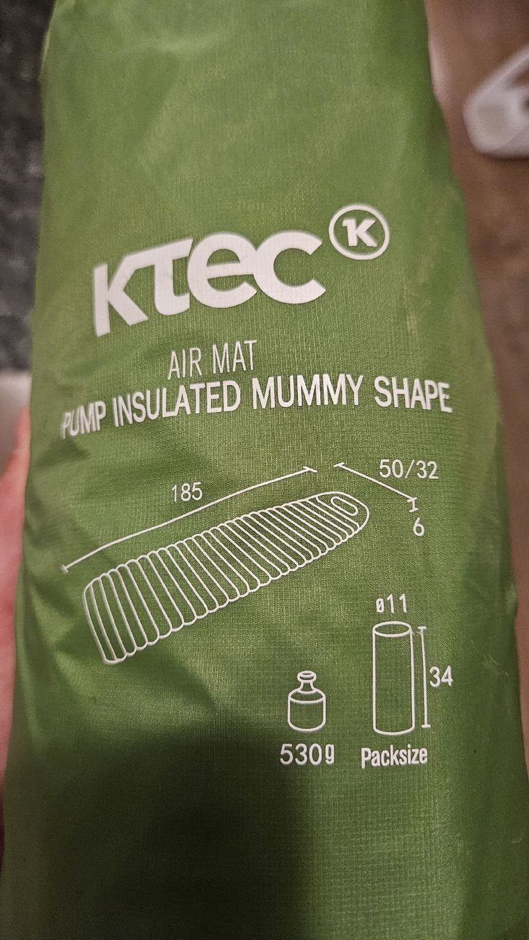 Bodenmatten: Ktec Isomatte Pump Insulated Mummy Shape 185cm – Gebraucht aus Hasliberg Reuti von Megahirschli3