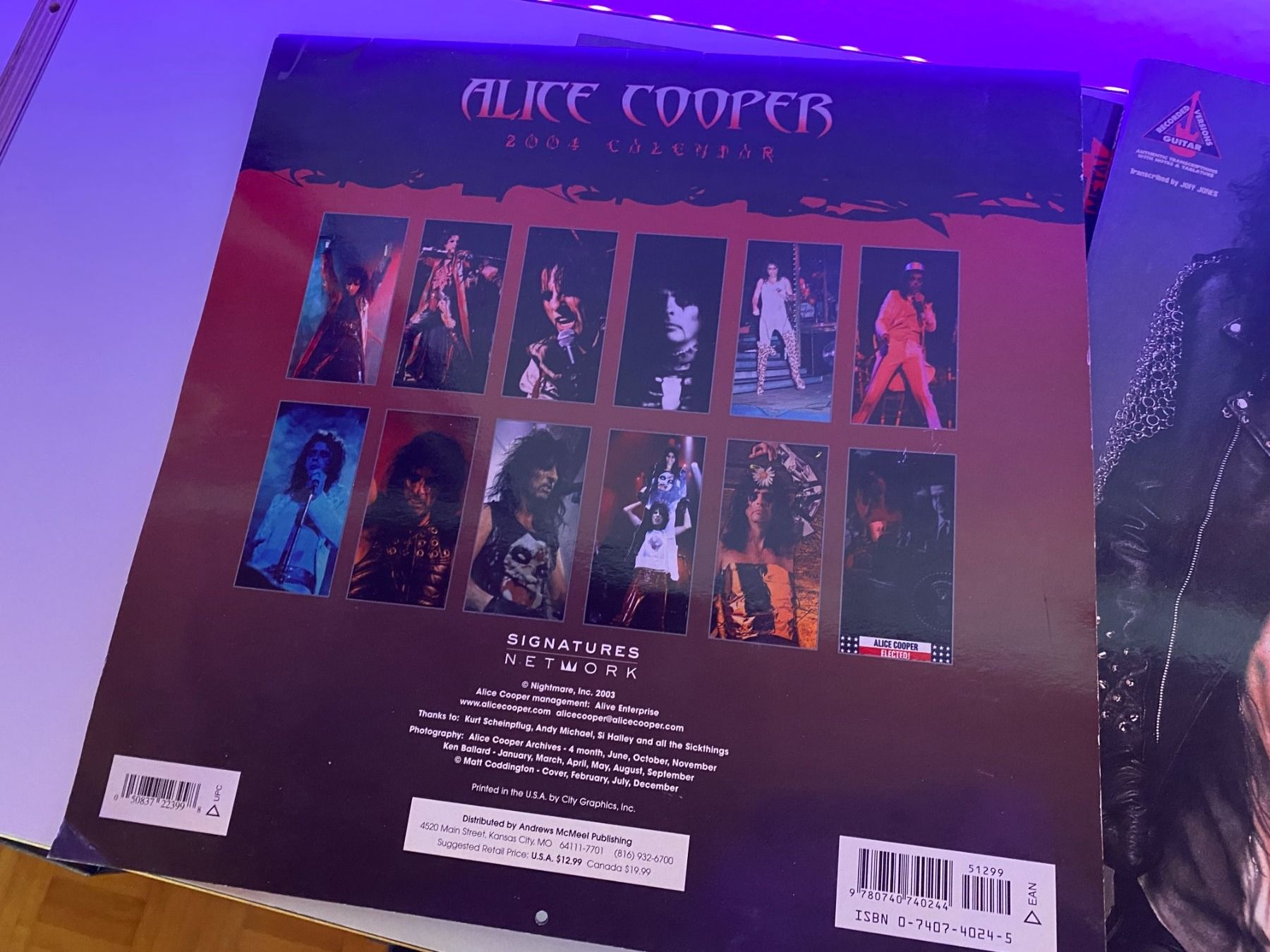Riviste & Magazine: Alice Cooper Hefte, Notenbuch, Calender – Usato da Basel venduto da VinylLover68 3
