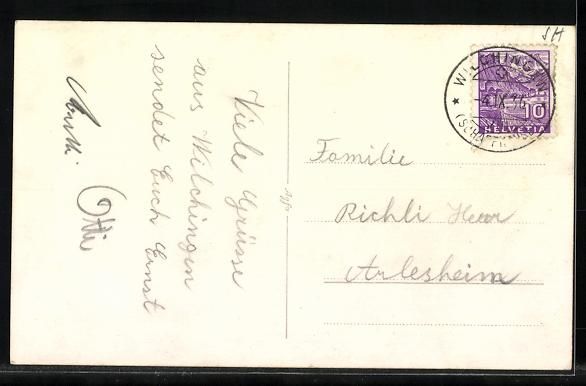 Cartoline postali: AK Wilchingen, Teilansicht mit Kirche – Usato da Berlin venduto da bartko-reher 1