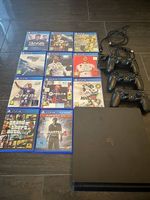 PS4 mit 3 Controllers und 11 Games