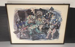 Lithographie: Fasnacht Basel - Kurt Pauletto S221
