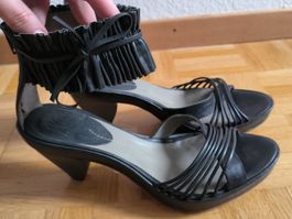 IXOS Avantgarde Riemchen-Sandaletten - 39 - Schwarzes Leder