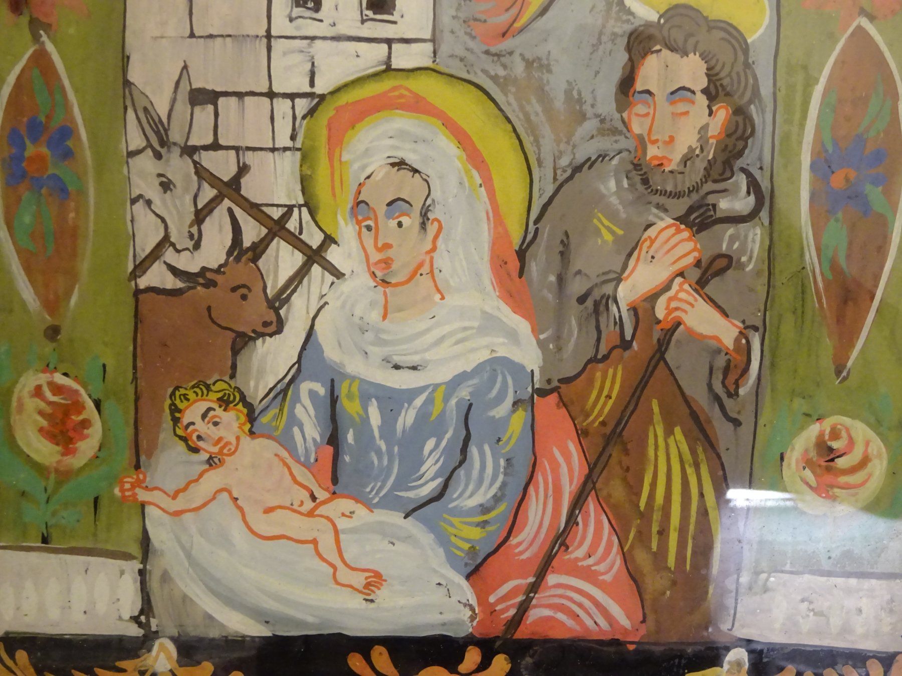 Gemälde: Hinterglasbild / Christnacht Krippe Ikone – Gebraucht aus Esslingen von eintagammeer 3